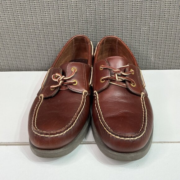 Rockport Mens Leather Brown Boat Shoes Size 12M - Picture 2 of 8